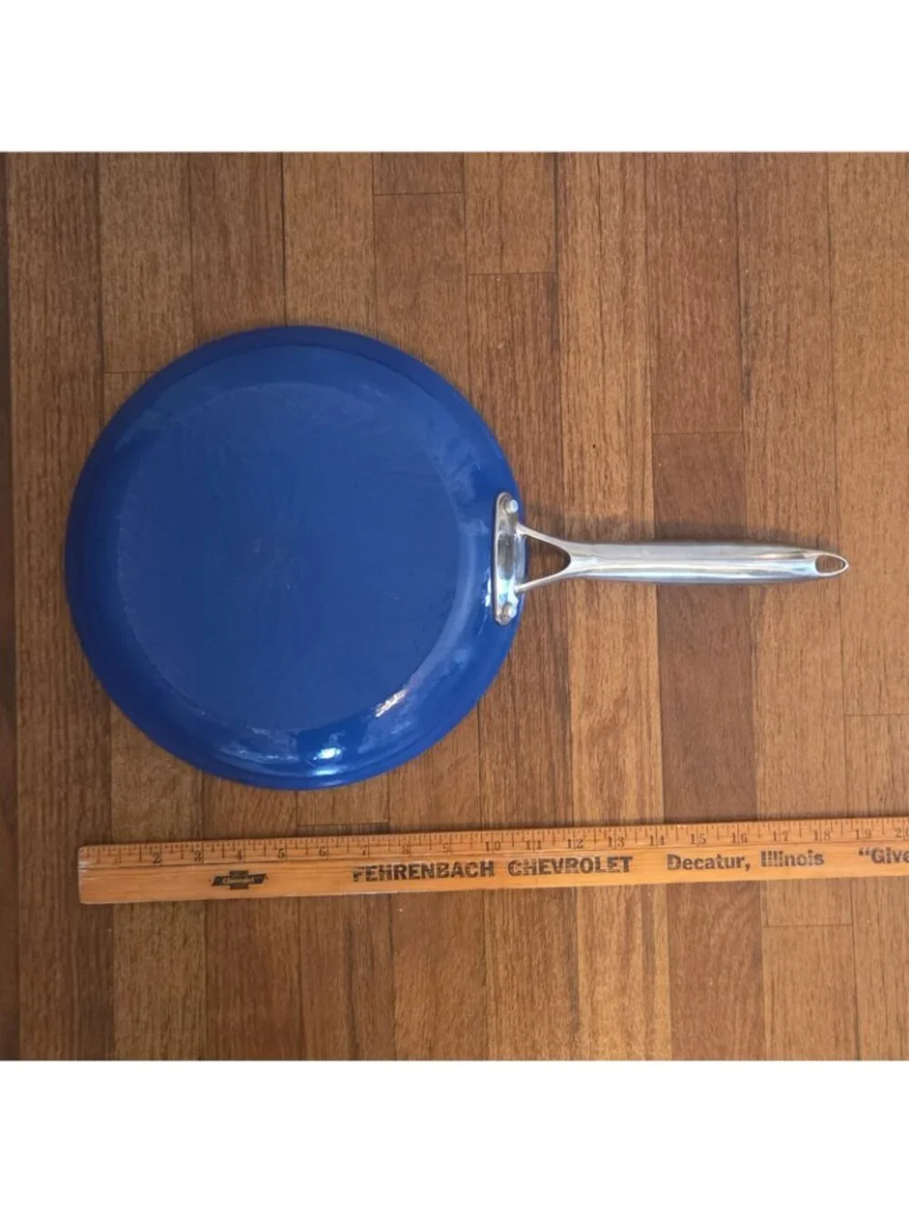GreenPan Cast Iron Grill Pan Cobalt Blue Ceramic Bottom 7128 Green Pan